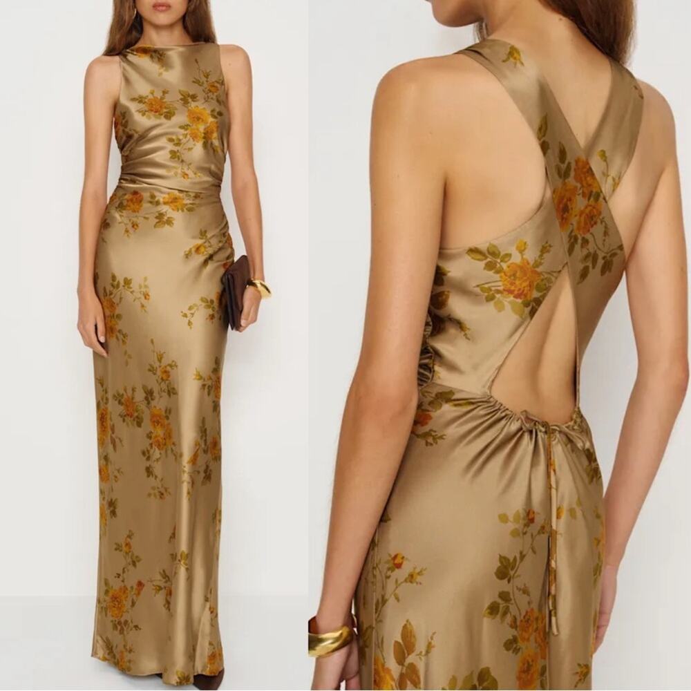 NWT NEW Reformation Anaiis Silk Dress